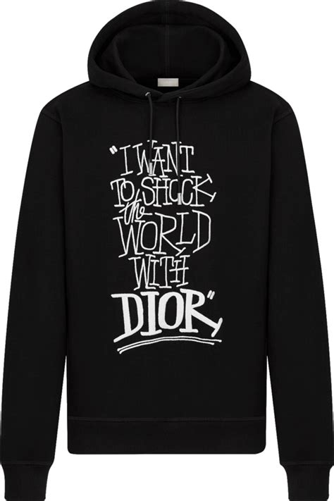 dior shawn hoodie|DIOR AND SHAWN Long Hooded Sweatshirt Black Wool Knit.